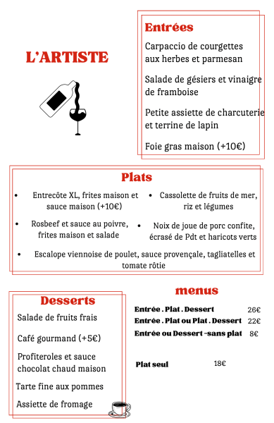 Menu du 20/02/26 - Pensez à réserver !