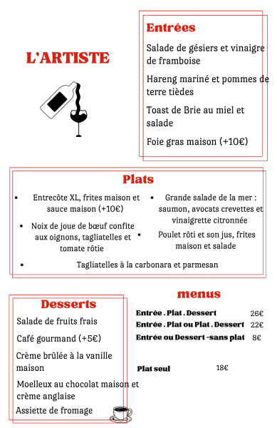 Menu du 17/04/26 - Pensez à réserver !