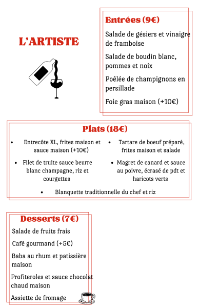 Carte du soir - 10/04/26